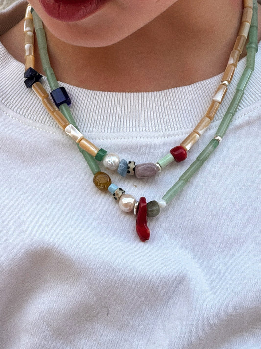 the collector necklace in aloe